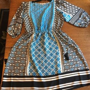 Ocean Mosaic Tassel Dress-